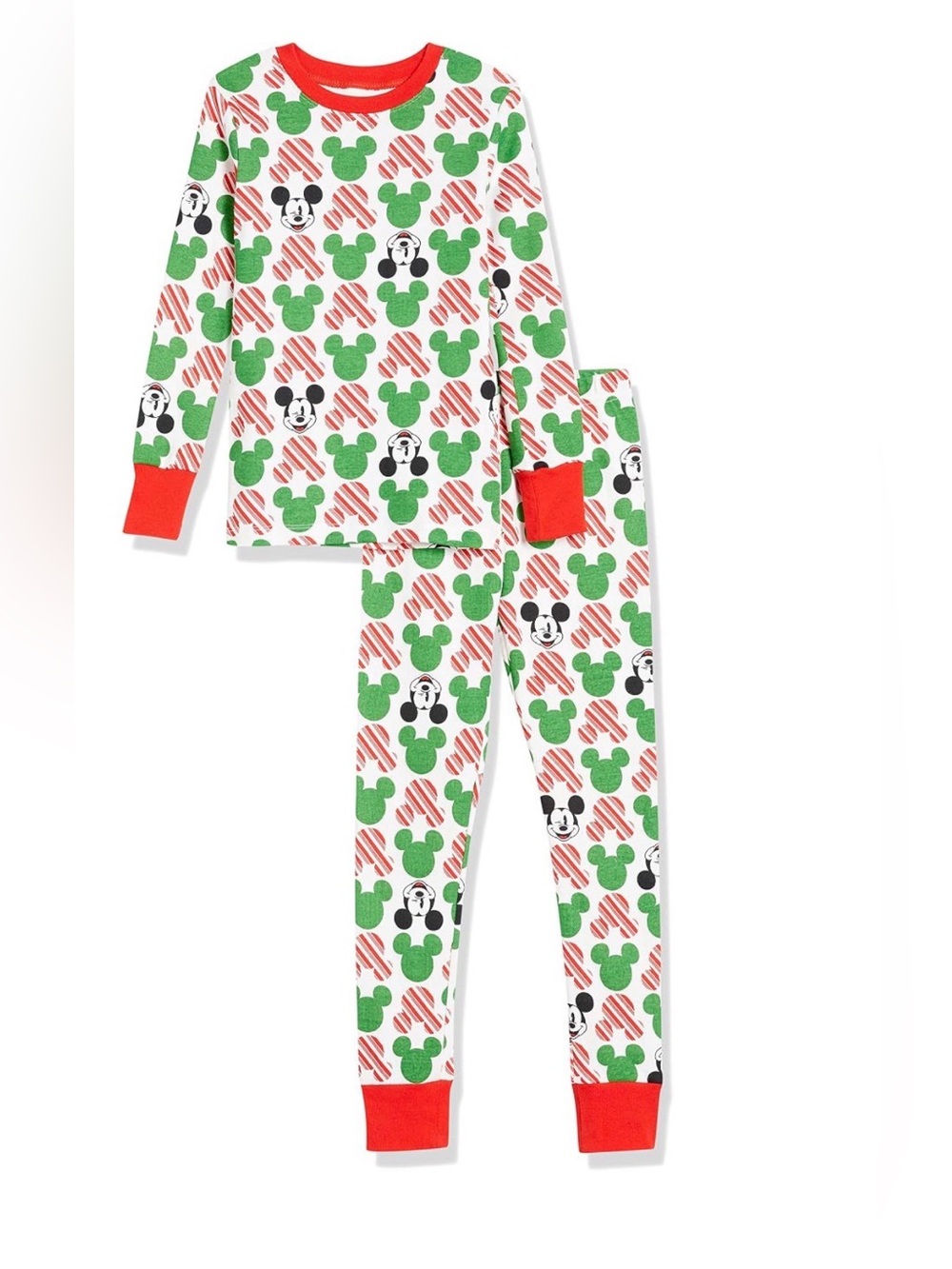 Disney x Amazon Essentials 18M Mickey Mouse Holiday 2-Piece Snug-Fit Pajama Set